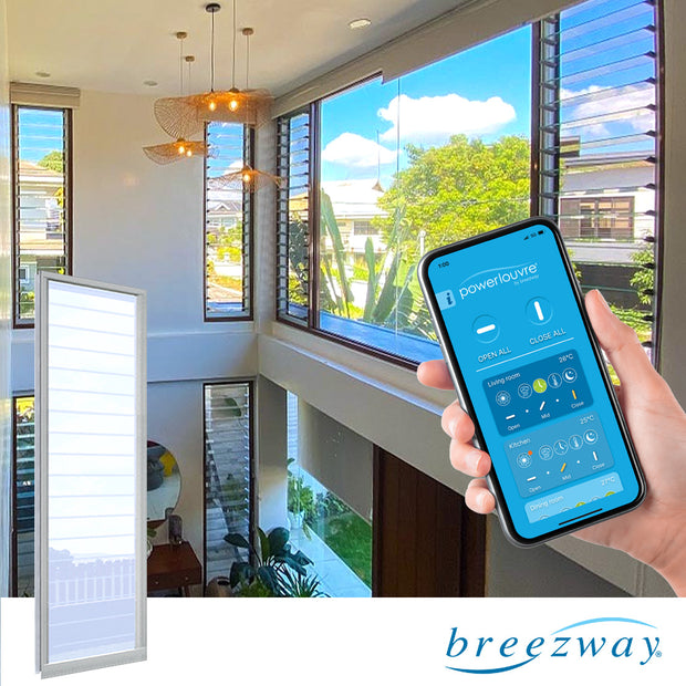 Powerlouvre Automated Window System 1 Bay of 152mm x 18 Blades